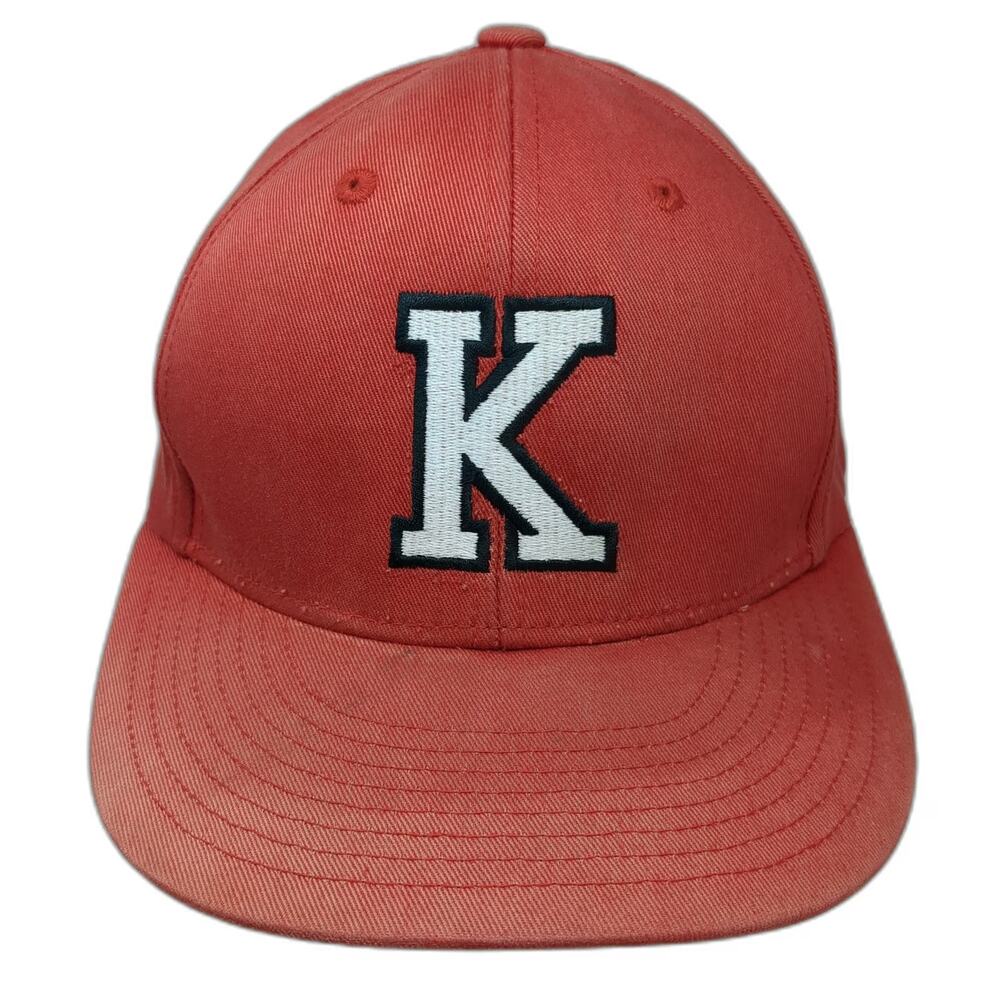 Champro Snapback Red XL Hat Block Letter K Structured Team Baseball Cap Athletic